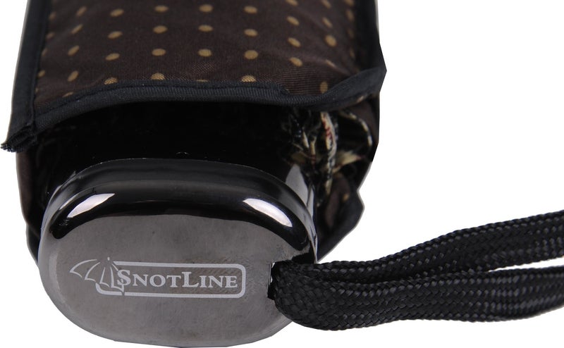Snotline Women's Umbrella Micro Yellow Polka Dot Brown  - Image 3