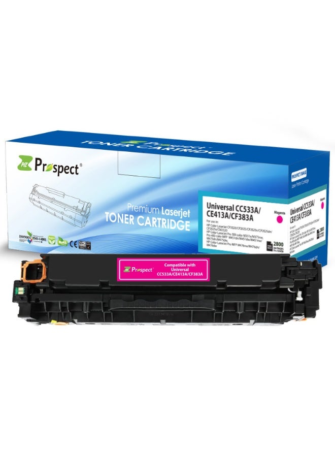Prospect Toner 312A 305A 304A Magenta Laser Compatible Cartridges with Models 312A CF383A / 305A CE413A / 304A CC533A for HP Printers CP2020/CP2025/CP2025n/CP2025dn/CP2025x/CM2320/Pro 300 color/M351a/M375nw/Pro 400/MFP/M451dn/M451dw/M451nw/M475dn/M475dw/M476nw/M476dn/M476dw ( Magenta ) - Image 3