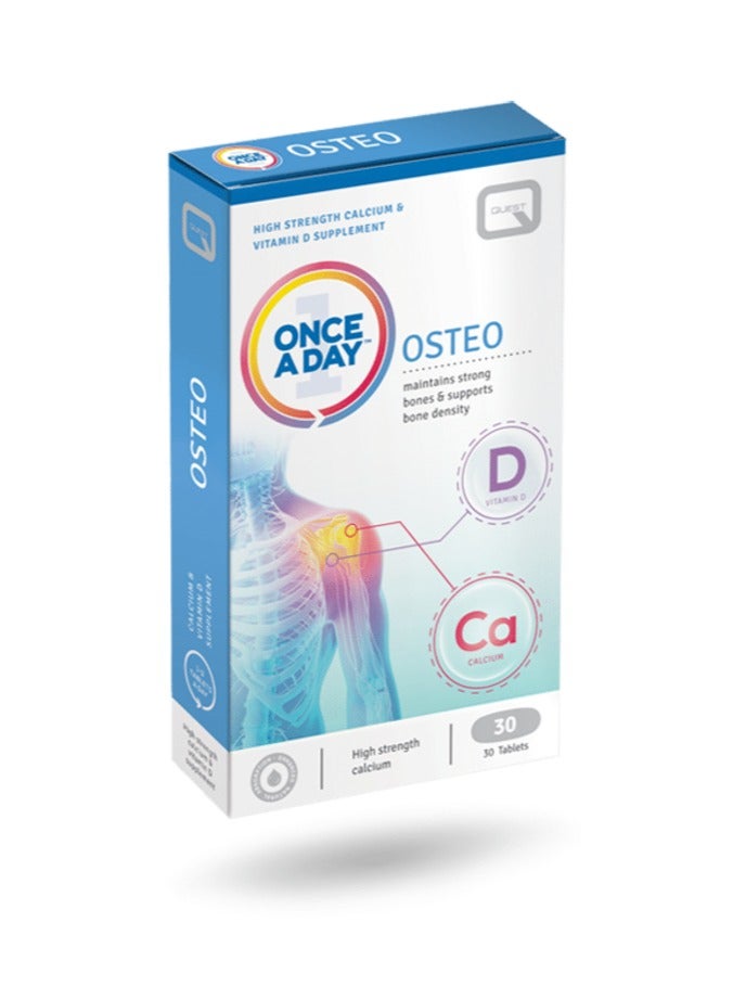 ONCE A DAY Osteo Vitamin D Calcium and Amino Acid Tablets 30's - Image 1