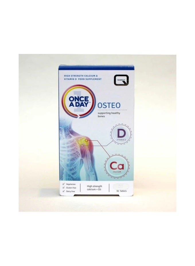 ONCE A DAY Osteo Vitamin D Calcium and Amino Acid Tablets 30's - Image 2