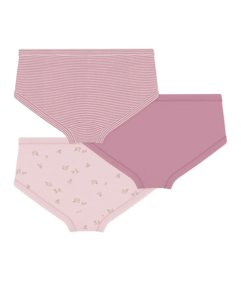 بيتي باتو Pack Of Children's High-Waisted Cotton Pants With A Flower Pattern