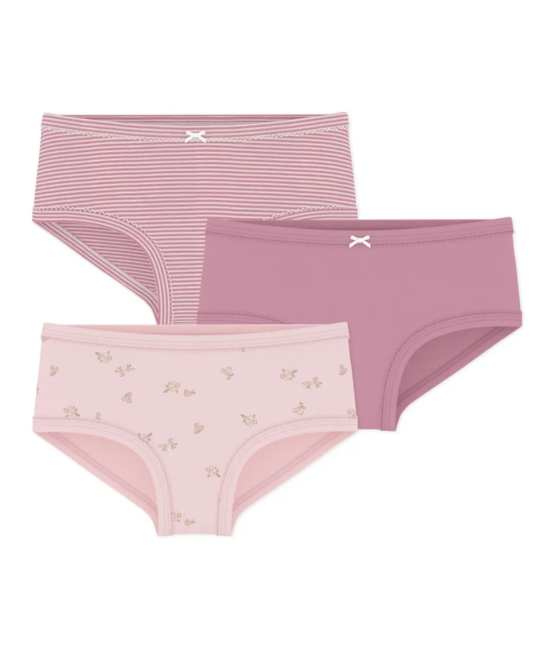 بيتي باتو Pack Of Children's High-Waisted Cotton Pants With A Flower Pattern