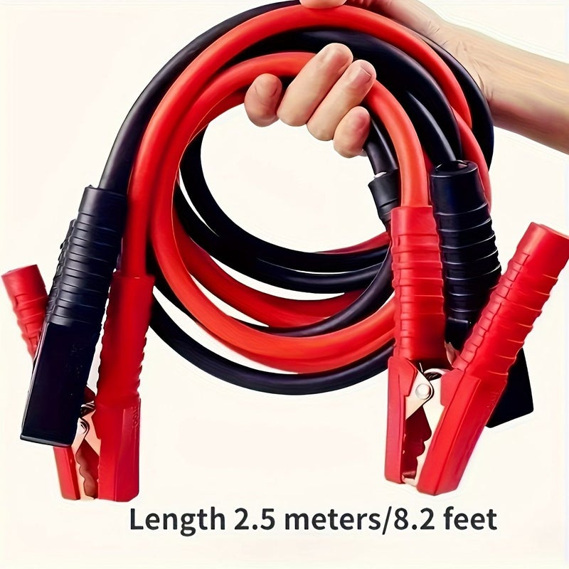 Wiring Car Starter Cable Set with Battery Clamps Insulated Booster Cables with Alligator Clips for Emergency Vehicles Cold Resistant Corrosion Proof Car Supplies - Image 2