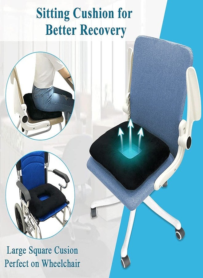AOSSA Hemorrhoid Cushion Donut Seat Pillow for Sciatica, Postpartum, Back Pain Relief - Orthopedic Doughnut Seat Cushion for Sitting, Sleeping, Pressure Sores & Medical Recovery - Image 4