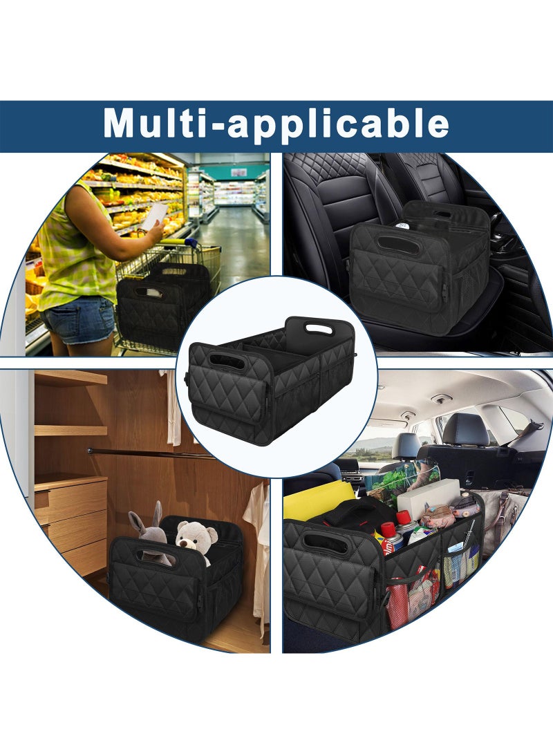 Generic Car Trunk Organizer for SUV, Car Organizers and Storage with 6 Pocket, Car Accessories for Women Men 50L Waterproof Polyester Trunk Organizer, Black  - Image 5