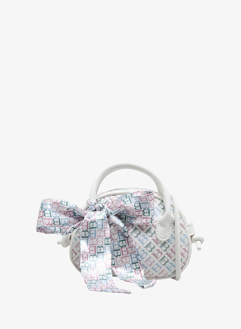 Flora Bella By Shoexpress Monogram Print Crossbody Bag With Double Handle - Image 2