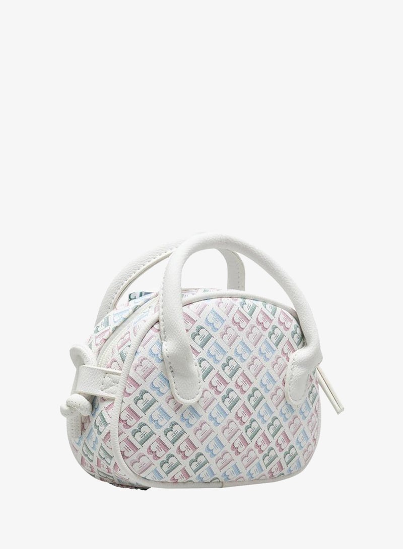 Flora Bella By Shoexpress Monogram Print Crossbody Bag With Double Handle - Image 4