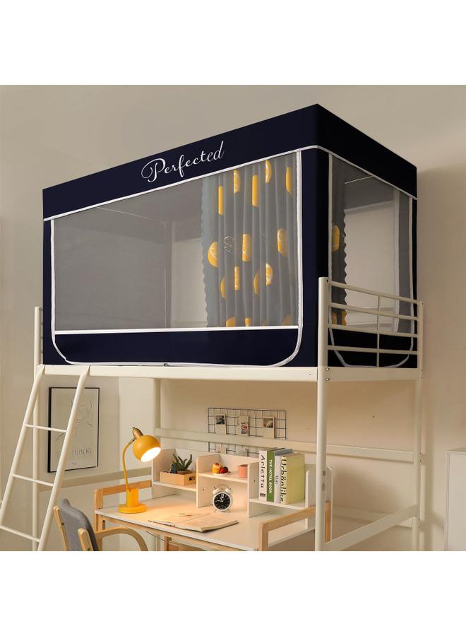 Bluejw University Dormitory Upper And Lower Bed Curtain Single-person Fully Enclosed Student Shading Bed Curtain Mosquito Net Integrated Bracket Three-door - Image 1