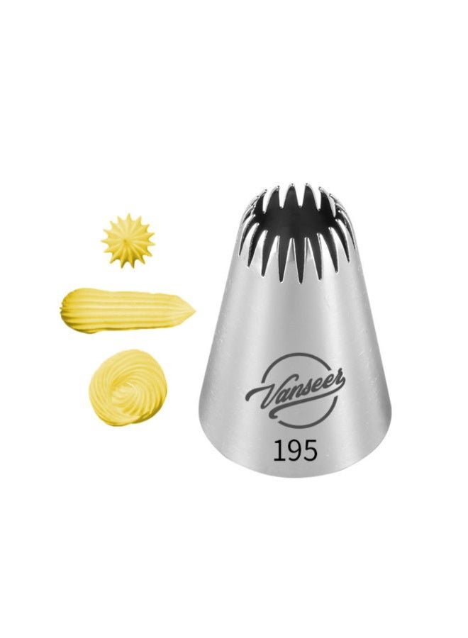 Cake Decorating Piping Nozzle Silver 5cm - Image 2