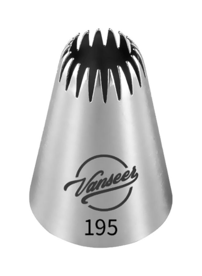 Cake Decorating Piping Nozzle Silver 5cm - Image 1