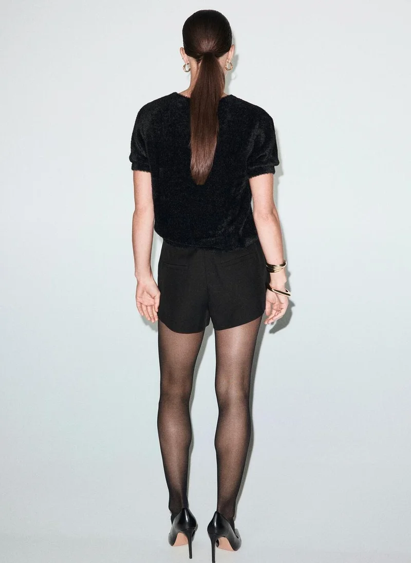 MANGO Faux-fur sweater