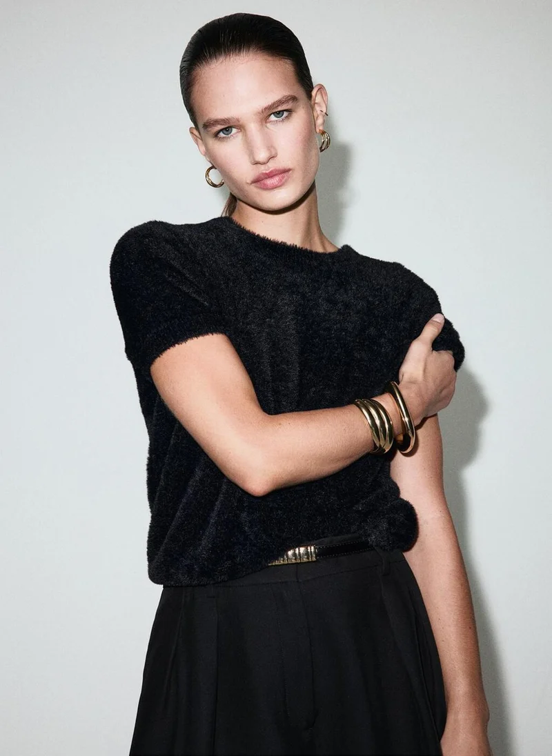 مانجو سترة فرو صناعي