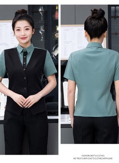 Waiter Work Clothes Short-Sleeved T-Shirt Jacket - pzsku/Z805C2029F94846865054Z/45/_/1717059129/3569cd1b-2e12-45fa-9569-10a976655692