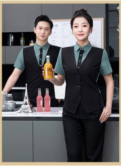 Gasin Waiter Work Clothes Short-Sleeved T-Shirt Jacket  - Image 1