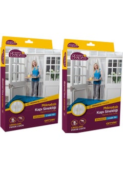 OMAK Greenleaves Magnetic Door Fly Screen 60 x 210 cm 2 pcs  - Image 1