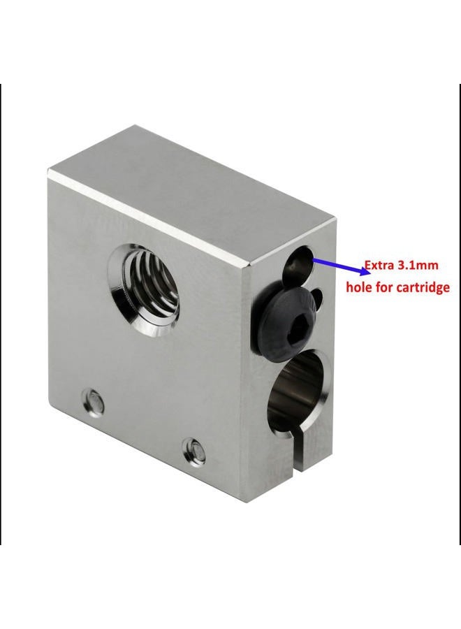 DORUNDEA Upgrade High Temperature Nickel Plated Copper Heater Block Compatible with Swiss CR10S PRO CR10 All Metal Hotend Ender 3 V2 Pro Ender5 Plus Parts 3D Printer - Image 3