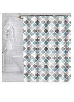 Excefore Shower Curtain Waterproof Mould Proof, Waterproof Polyester Fabric, Machine Washable Thicked Polyester Fabric, with 12 Hooks and Weighted Hem for Bath Tub and Shower Stall  - Image 1