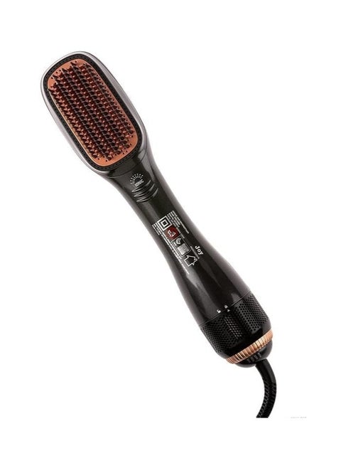 JOY PROFESSIONAL 2-in-1 Styling Brush, Versatile Hair Straightening, Curling, and More with Heated Technology