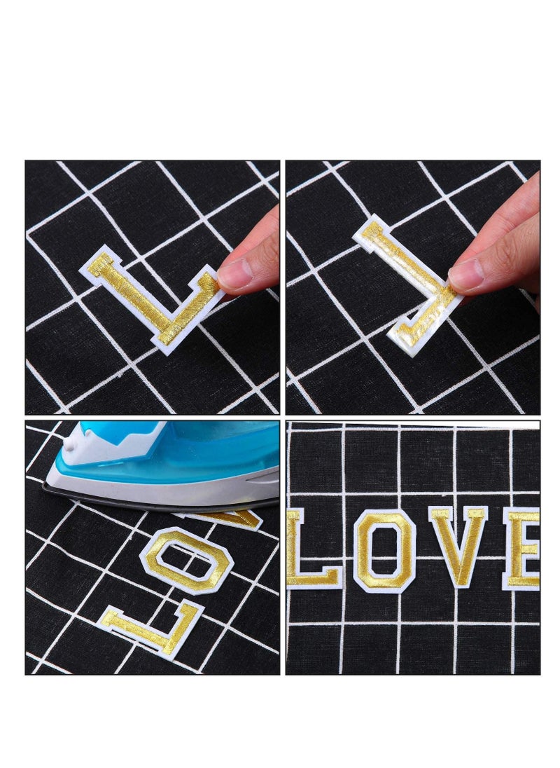 Y&D Iron on Letter Patches Alphabet Applique or Sew Appliques with Embroidered Patch A-Z Badge Decorate Repair for Hats Shirts Shoes Jeans Bags  - Image 2