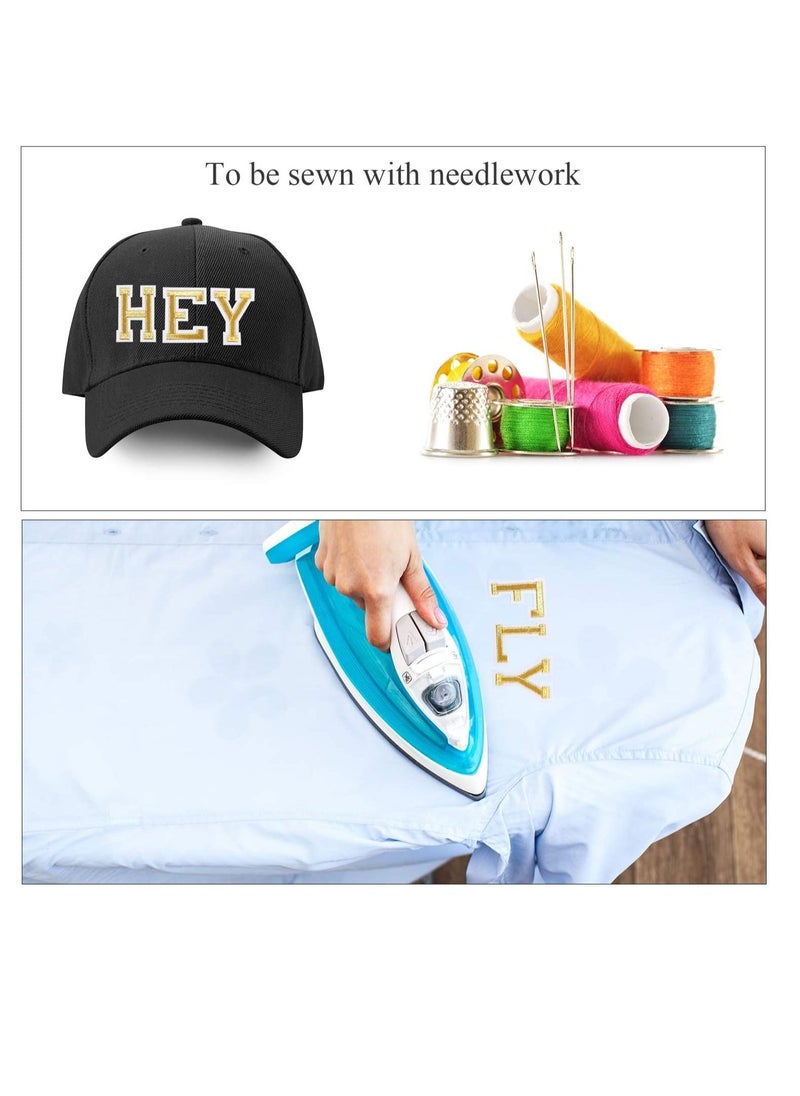 Y&D Iron on Letter Patches Alphabet Applique or Sew Appliques with Embroidered Patch A-Z Badge Decorate Repair for Hats Shirts Shoes Jeans Bags  - Image 5