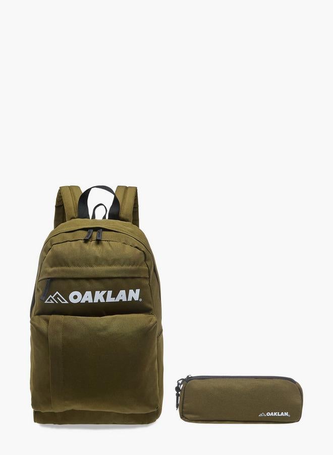 Oaklan by Shoexpress Girls Logo Print School Backpack with Pencil Pouch - 12x32x45 cm - Image 1