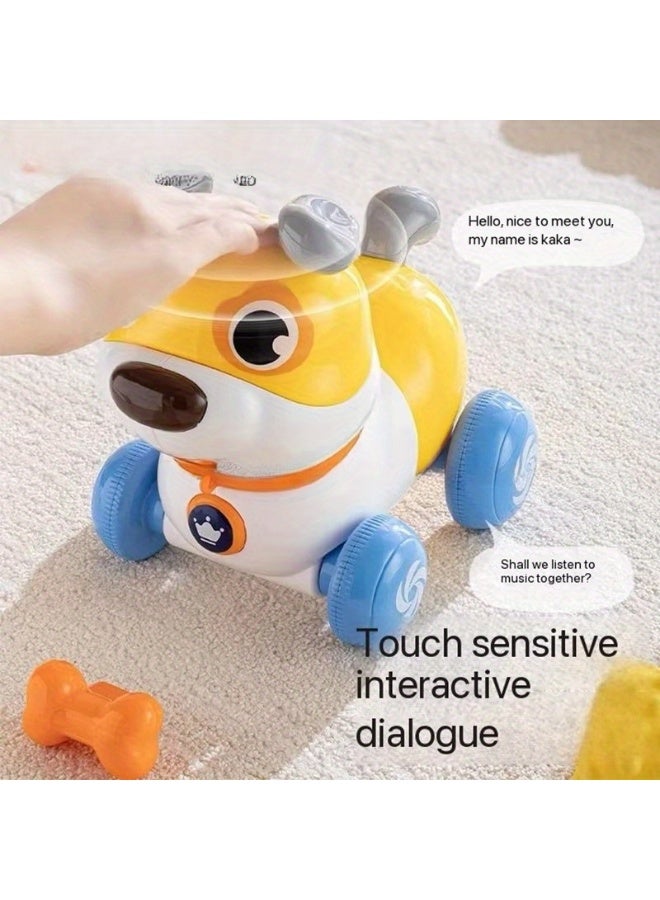 Interactive Musical Pull-Along Dog Toy | Baby Walker Assistant | Touch-Sensitive Talking Function | Singing & Walking Electronic Pet | Adjustable Height Push Rod | Leash Walking Dog Toy | Feeding Interaction Teaches Kindness | Early Education Toy | Toys for 1-3 Year Olds | Safe & Eco-Friendly Material | Flexible Anti-Tip Design | Music & Lights Stimulate Senses | Perfect Baby Walking Aid | Parent-Child Interactive Toy | 1st Birthday Gift | BPA-Free Plastic | Size 22×24×18cm | Multi-Functional Walker | Non-Slip Handle Design  - Image 2
