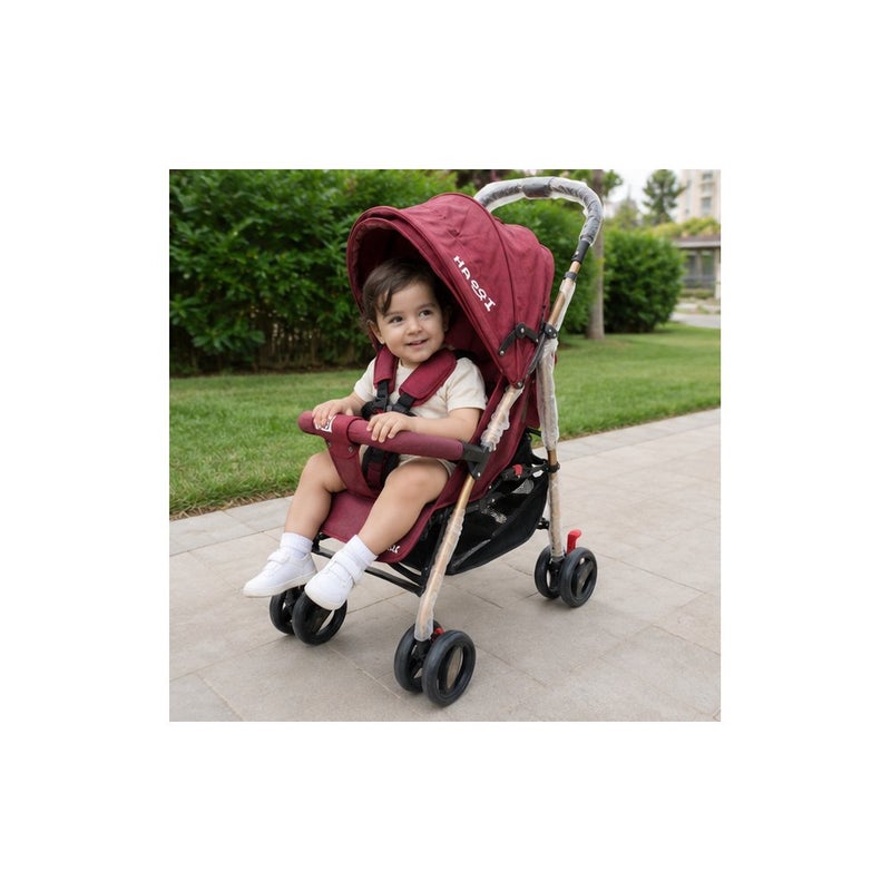 R for Rabbit Baby Stroller for Toddlers, Red | Tiny Discoveries - Image 3
