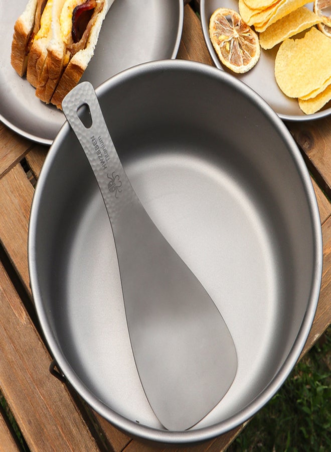 HWZBBEN Lightweight Titanium Rice Spoon Paddle for Home Outdoor Camping Hiking Picnic - Image 5