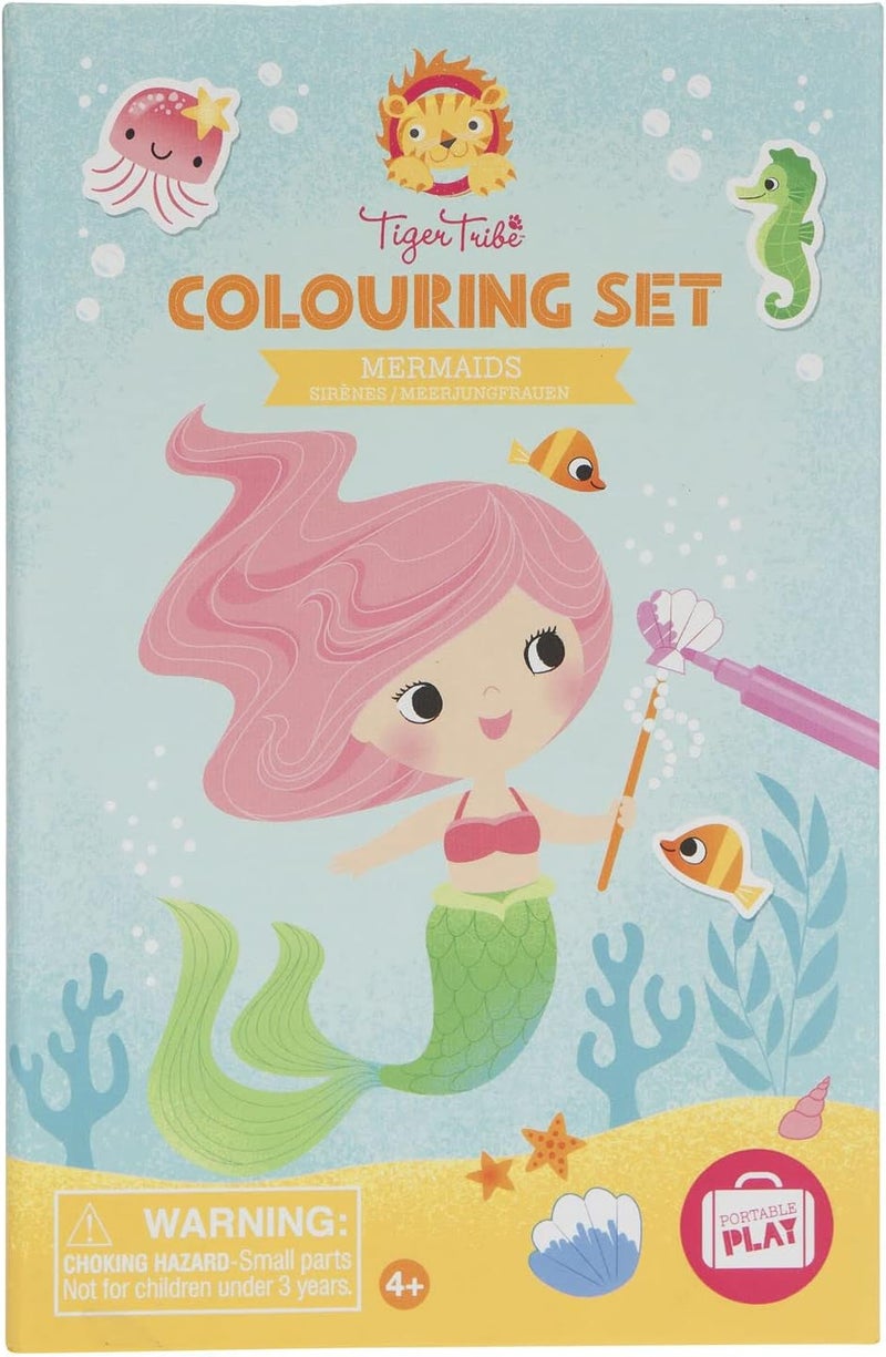 Tiger Tribe Mermaids Colouring Set - Image 1