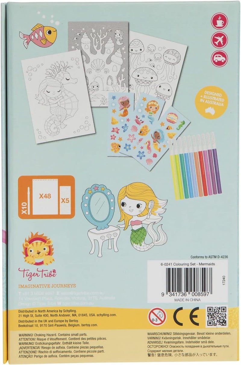 Tiger Tribe Mermaids Colouring Set - Image 5