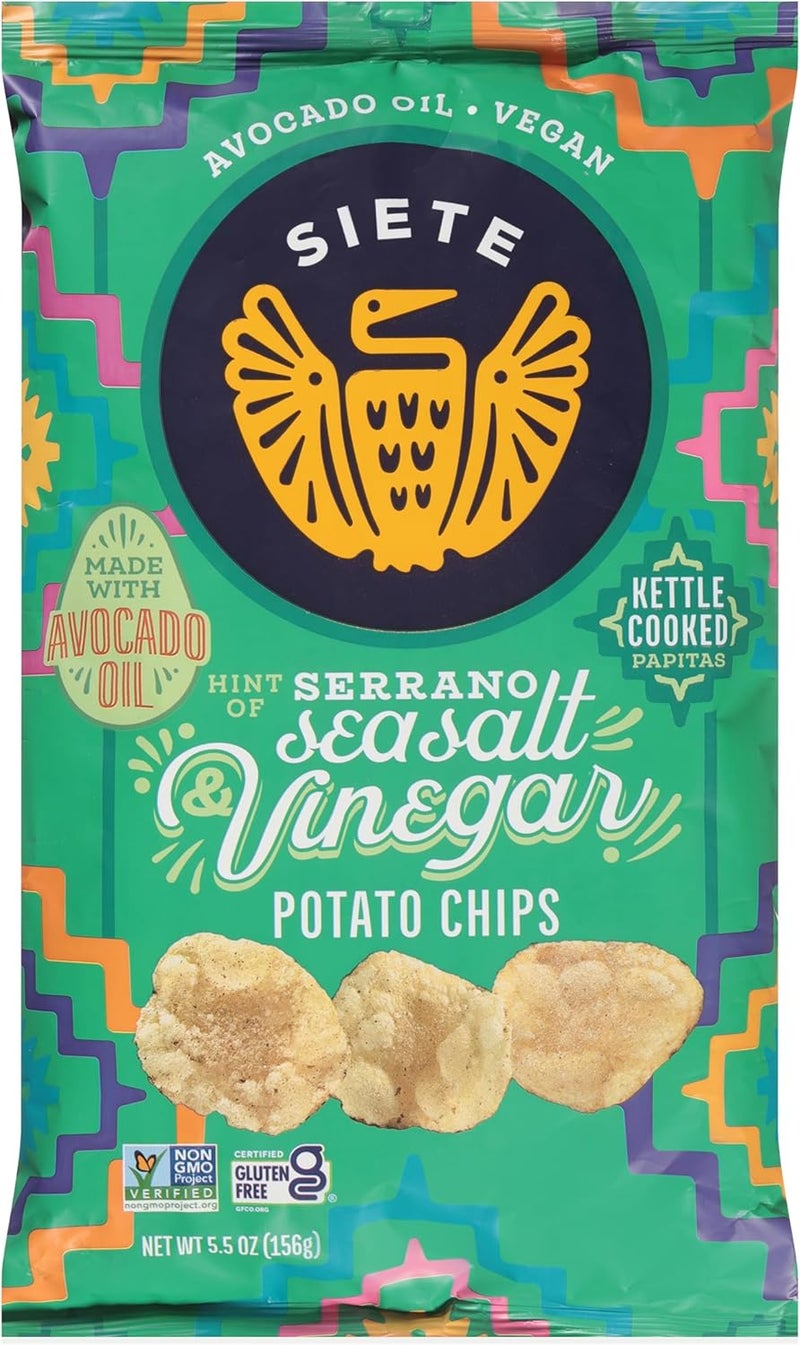 Siete Kettle Cooked Potato Chips with Sea Salt & Vinegar - 156g