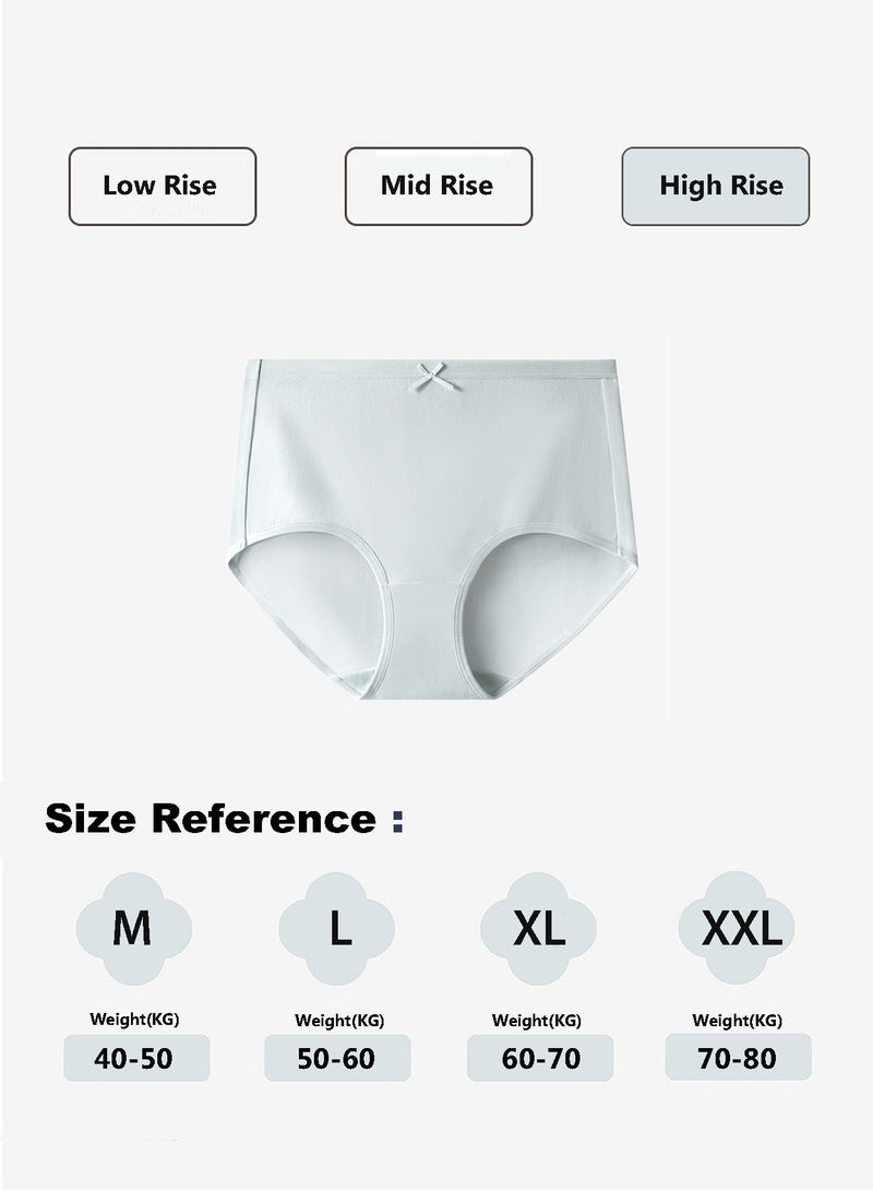 ZULY® High-waist Cotton Women's Underwear 6-Pack with 10A Antibacterial Crotch, Anti-Wedgie Design, breathable & Moisture Wicking Panties for Daily Wear in Assorted Colors - Image 2