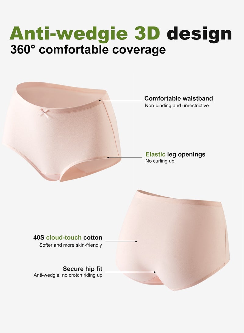 ZULY® High-waist Cotton Women's Underwear 6-Pack with 10A Antibacterial Crotch, Anti-Wedgie Design, breathable & Moisture Wicking Panties for Daily Wear in Assorted Colors - Image 3