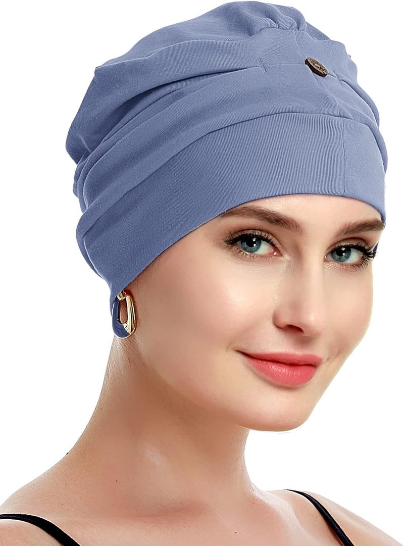 osvyo Cotton Chemo Turbans for Women Cancer Hairloss hat - Cotton Lightweight Headwear Sealed Packaging - Image 5