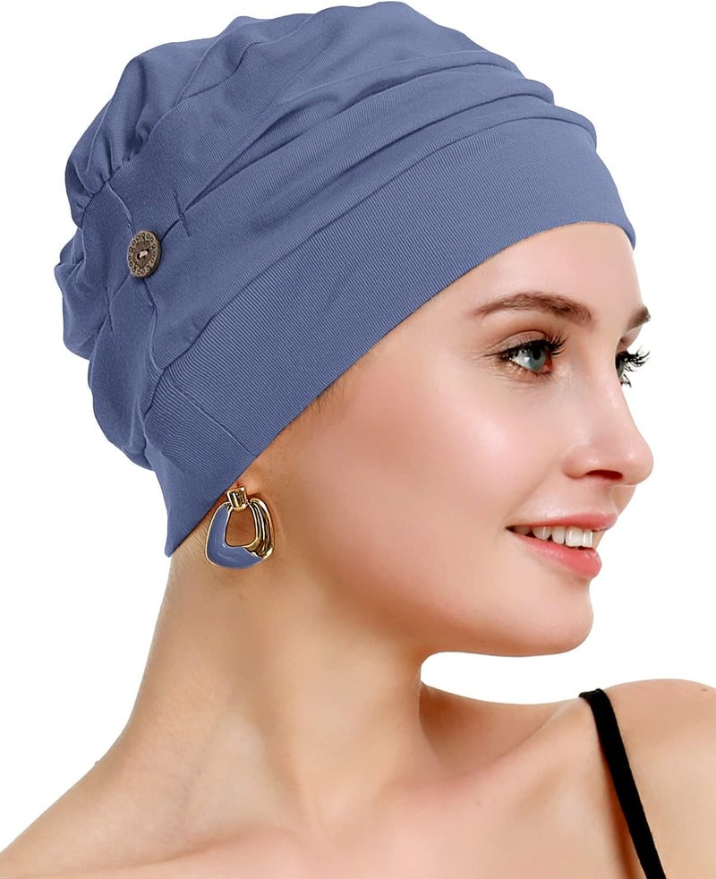 osvyo Cotton Chemo Turbans for Women Cancer Hairloss hat - Cotton Lightweight Headwear Sealed Packaging - Image 4