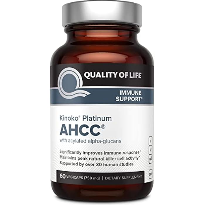 Quality of Life مستخلص فطر كينوكو بلاتينيوم AHCC وكركمين ميكروأكتيف SR - حزمة المناعة - Image 2