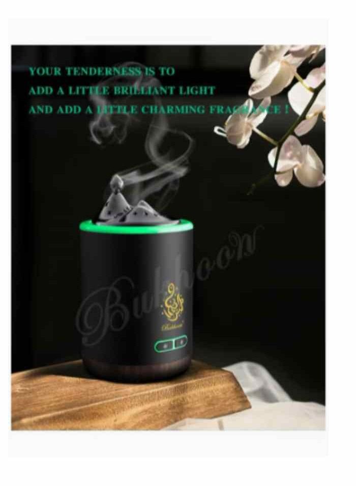 بخور مبخر كهربائي مبخر مبخر مبخرة بخور مبخرة باللون الأسود الفاتح - Image 3