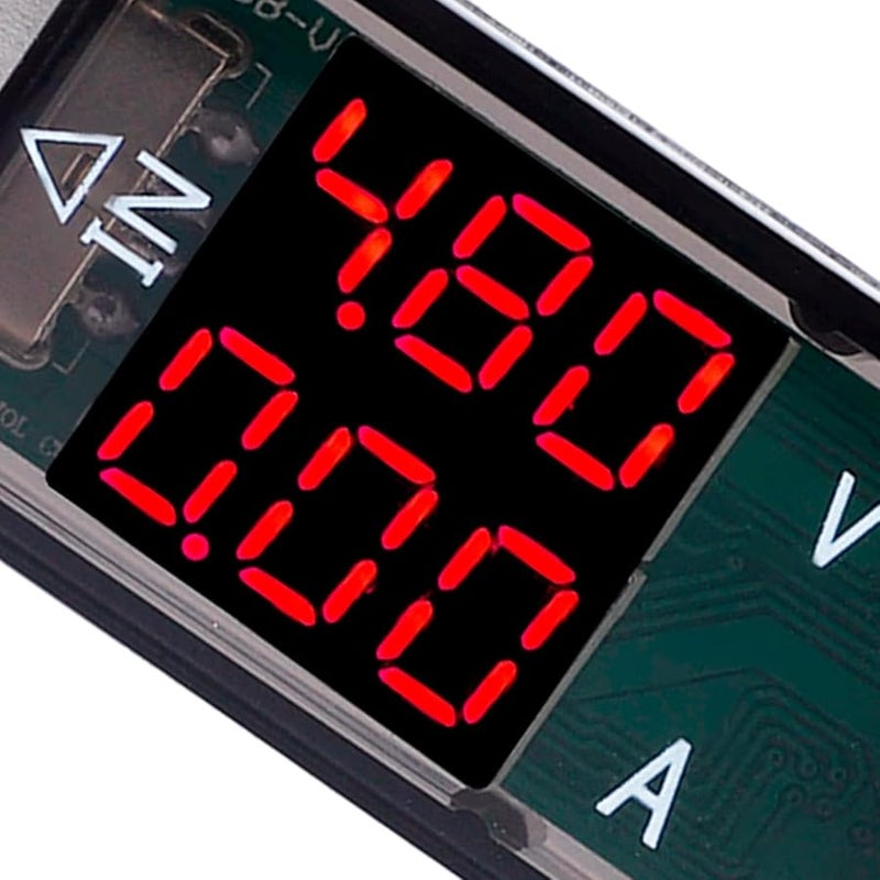 متر اختبار USB، مقياس الجهد الرقمي بالألوان، اختبار سرعة كابل الشاحن 3.2-10V 0-3A، أداة مثالية لشواحن البطاريات والهواتف (أسود) - Image 5