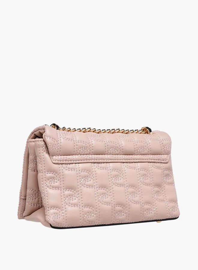 بابريكا Embossed Crossbody Bag with Chain Strap