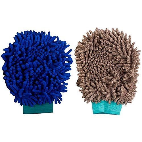 Autofy Multipurpose 4 in 1 Combo Cleaning Kit Dust Cloth Towel Glove for All Vehicles Bike Car Glass Kitchen, 2-800GSM Towel + 2 Microfiber Gloves (Multicolour) - Image 3