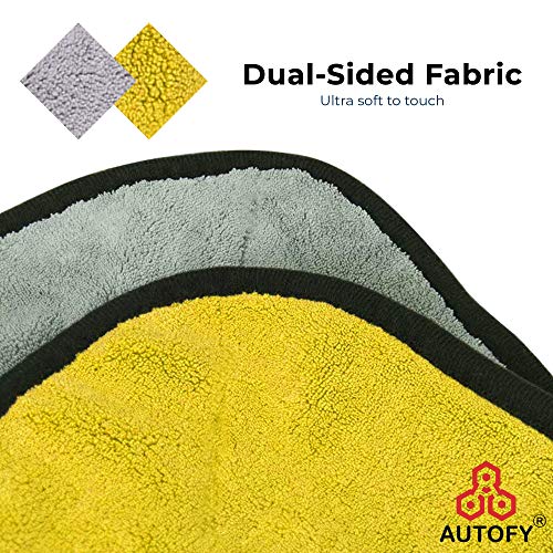 Autofy Multipurpose 4 in 1 Combo Cleaning Kit Dust Cloth Towel Glove for All Vehicles Bike Car Glass Kitchen, 2-800GSM Towel + 2 Microfiber Gloves (Multicolour) - Image 5