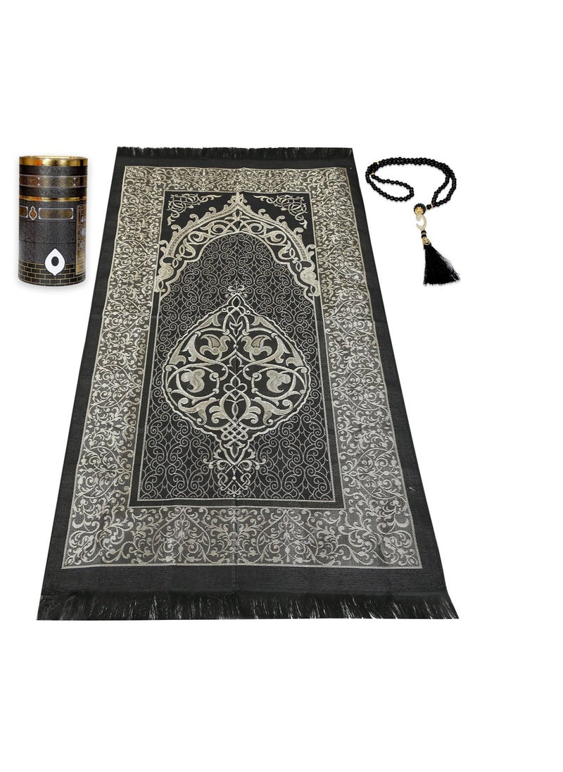 BAIG - Islamic Prayer Rug Muslim Prayer Rug with Qibla Carpet Portable Travel Worship Mat Waterproof Sajadah Rosary Gift Set Custom Box Outdoor Carpet Rugs carpet rug - Image 1