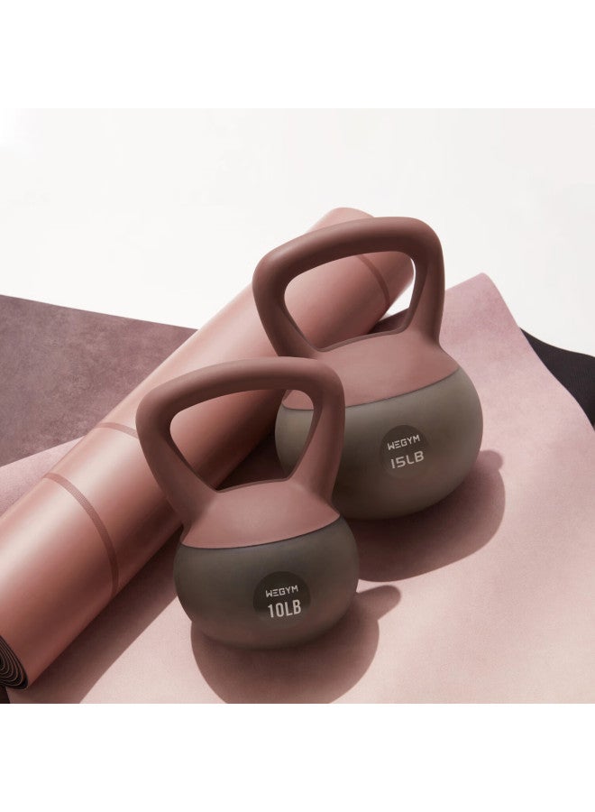 Wegym Soft Kettlebell For Men And Women Home Fitness Hip Lifting Workout Shaping Kettlebell Squat Soft Base 15lbs Forest Green - Image 2