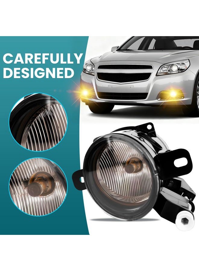 Shocklight Fog Lights Compatible with 2013 2014 2015 Chevy Malibu [2016 Chevrolet Malibu Limited] Clear Front Fog Lamp Lamps, Switch, Wiring Set With H10 12V 42W Halogen Bulbs - Image 2