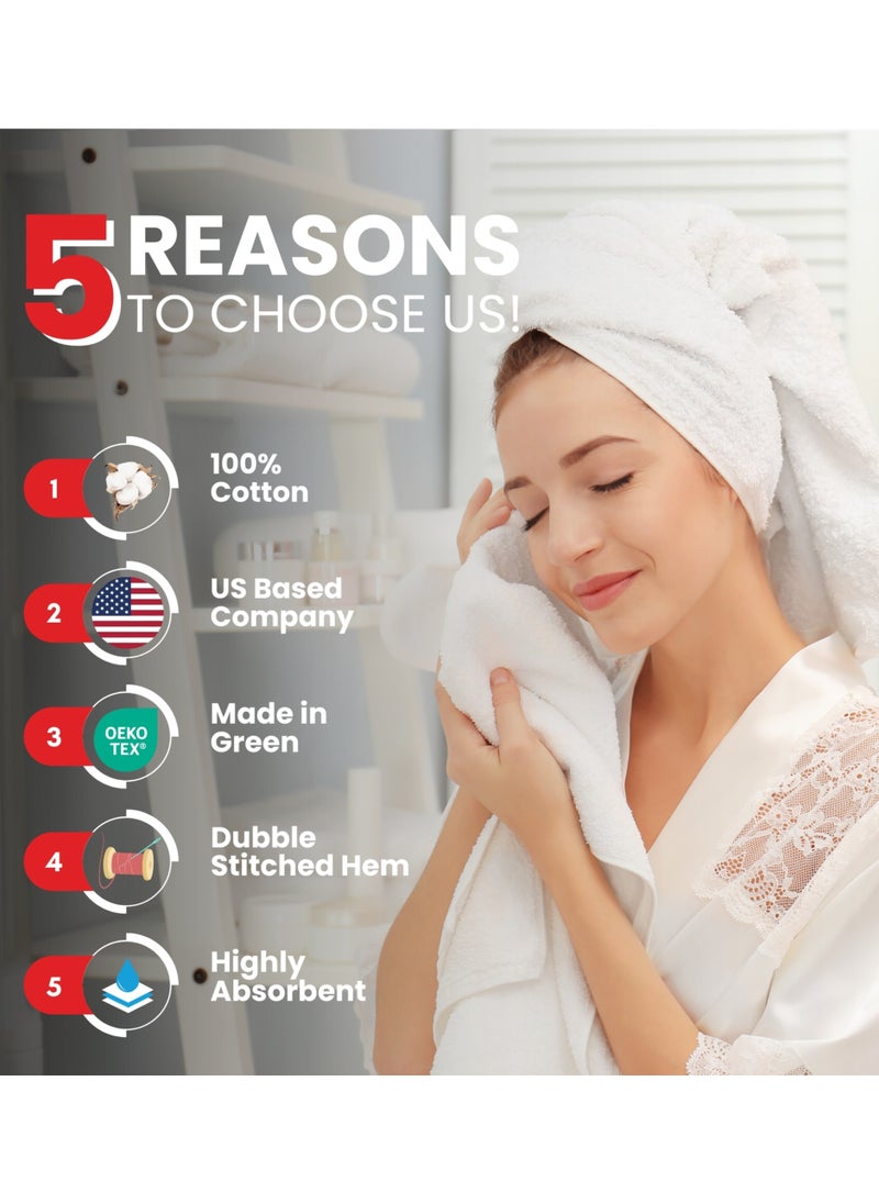 Infinitee Xclusives - Premium Blue Hand Towels - Pack of 6, 26 x 54 Inches 41cm x 71cm Bathroom Hand Towel Set, Hotel & Spa Quality Hand Towels for Bathroom, Highly Absorbent and Super Soft Bathroom Towels by Infinitee Xclusives - Image 1