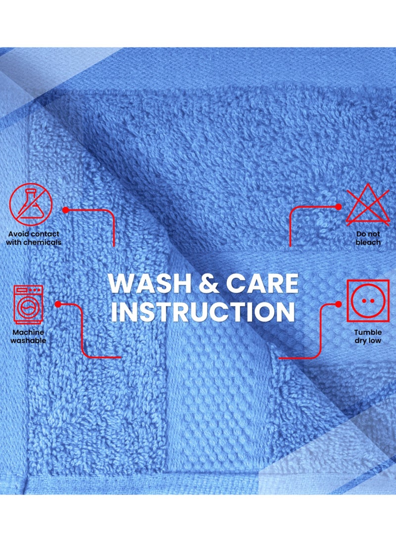 Infinitee Xclusives - Premium Blue Hand Towels - Pack of 6, 26 x 54 Inches 41cm x 71cm Bathroom Hand Towel Set, Hotel & Spa Quality Hand Towels for Bathroom, Highly Absorbent and Super Soft Bathroom Towels by Infinitee Xclusives - Image 1