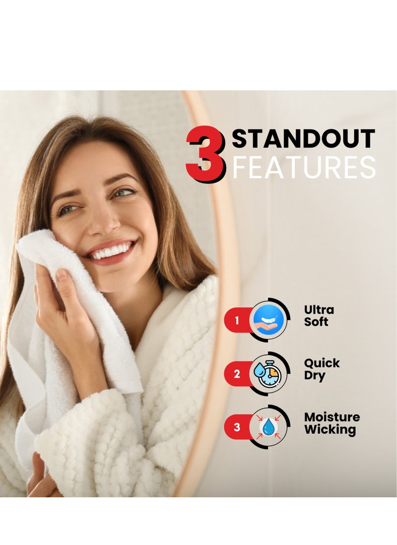 Infinitee Xclusives Premium Blue Hand Towels - Pack of 6, 26 x 54 Inches 41cm x 71cm Bathroom Hand Towel Set, Hotel & Spa Quality Hand Towels for Bathroom, Highly Absorbent and Super Soft Bathroom Towels by Infinitee Xclusives  - Image 4