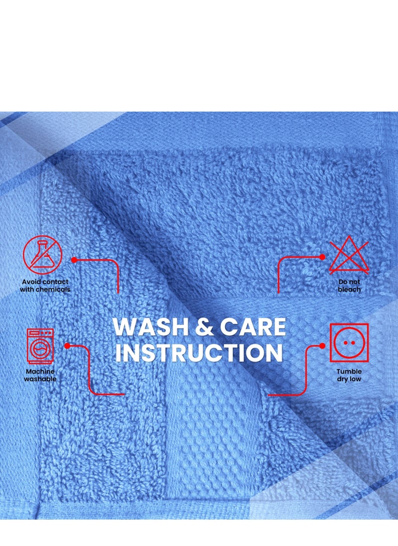 Infinitee Xclusives Premium Blue Hand Towels - Pack of 6, 16 x 28 Inches 41cm x 71cm Bathroom Hand Towel Set, Hotel & Spa Quality Hand Towels for Bathroom, Highly Absorbent and Super Soft Bathroom Towels by Infinitee Xclusives  - Image 4