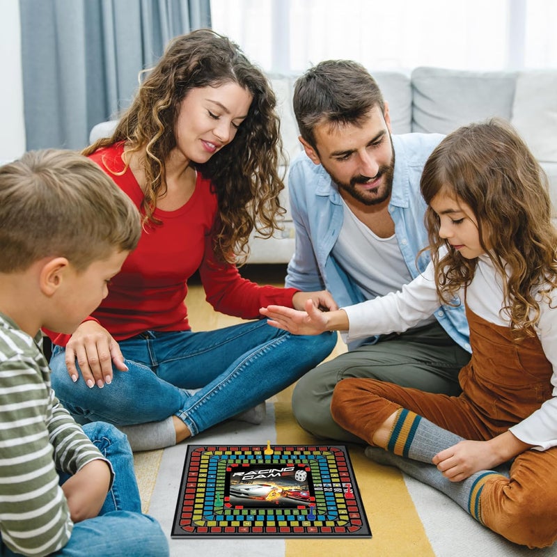 Ambassador ألعاب كلاسيكية - لعبة سباق 2 في 1، إكس-أو (أساسية) - Image 2