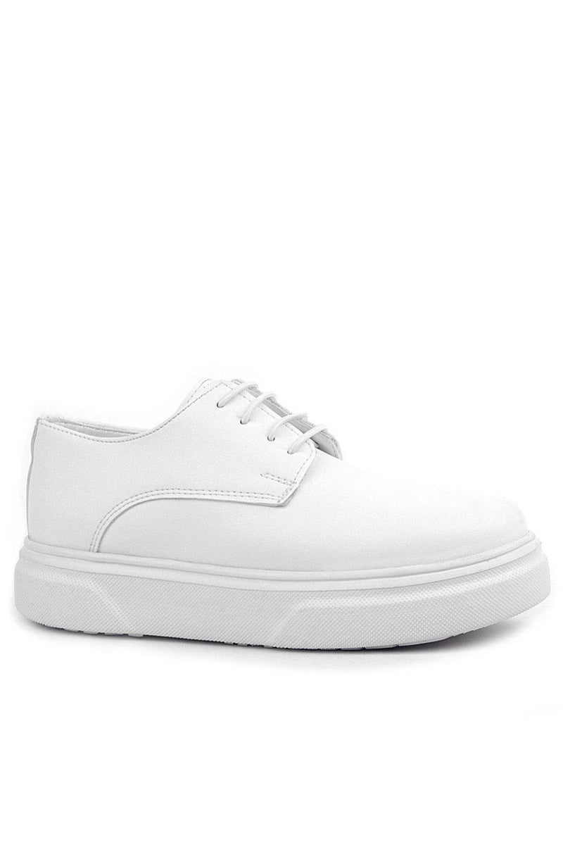 Rakerplus Classic children's shoes from Raker Plus Derby, white, with a high sole. - Image 3